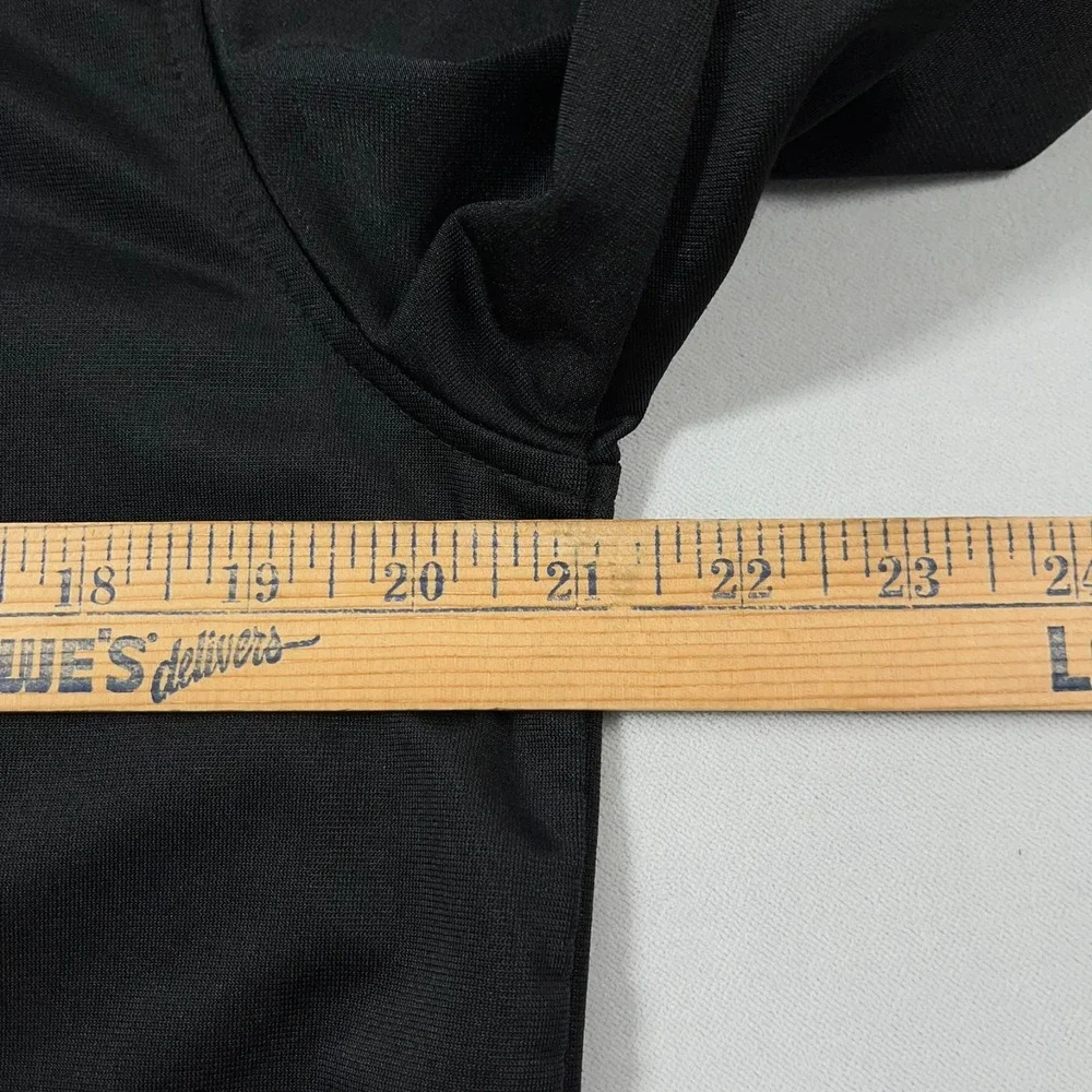 Y2K Nike Hoodie Men Medium Black Pullover Polyester Knit Kangaroo Pocket Vintage